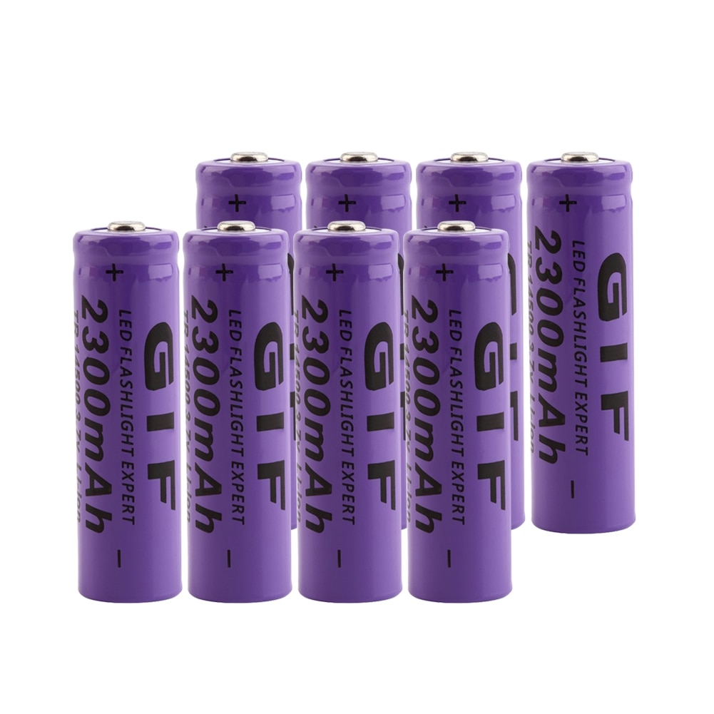 14500 Replacement Li-Po Lithium Li-polymer Battery 2300mAh 3.7V Rechargeable Batteries Cell For Torch Mini Fan Gamepad