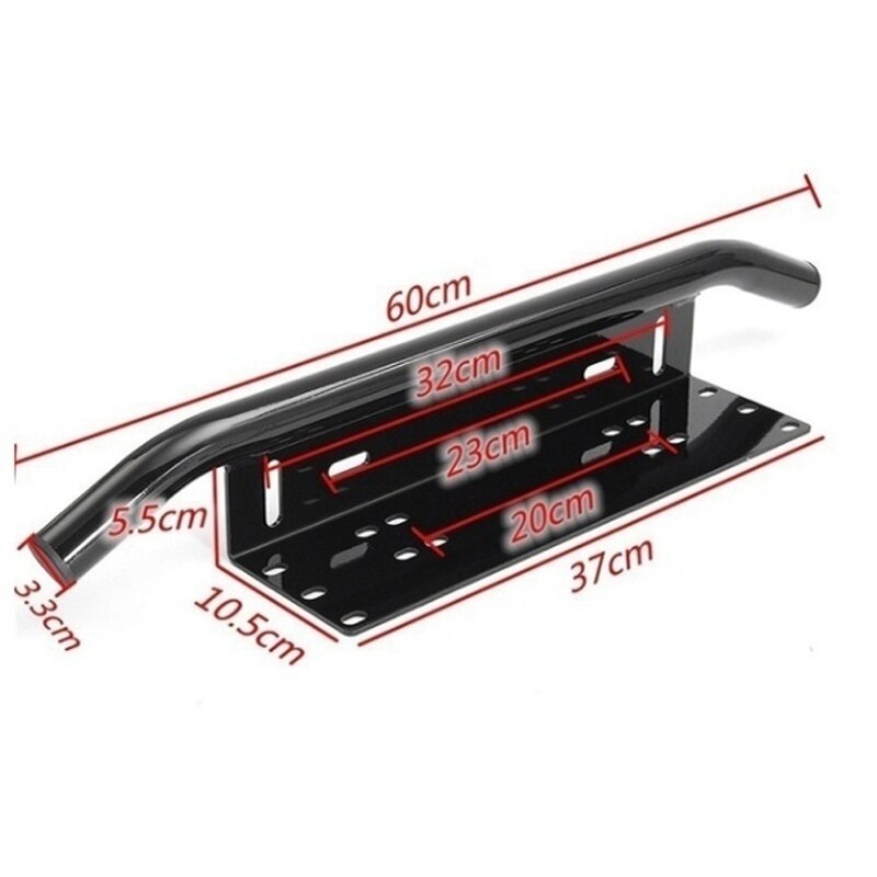 23Inch Auto Voorbumper Nummerplaat Beugel Aluminium Bull Bar Stijl Houder Voor Duiken Light Bar Truck Suv