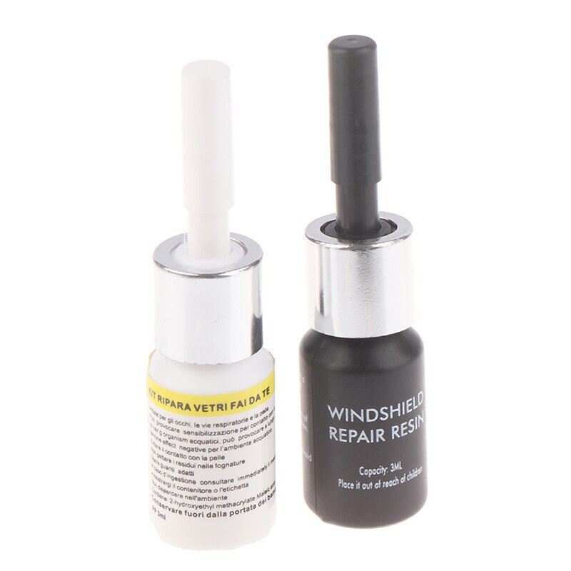 2Pcs Voorruit Reparatie Kit Auto Voorruit Reparatie Hars Kit Diy Auto Glas Crack Herstellen Tool Autoruit Curing Lijm