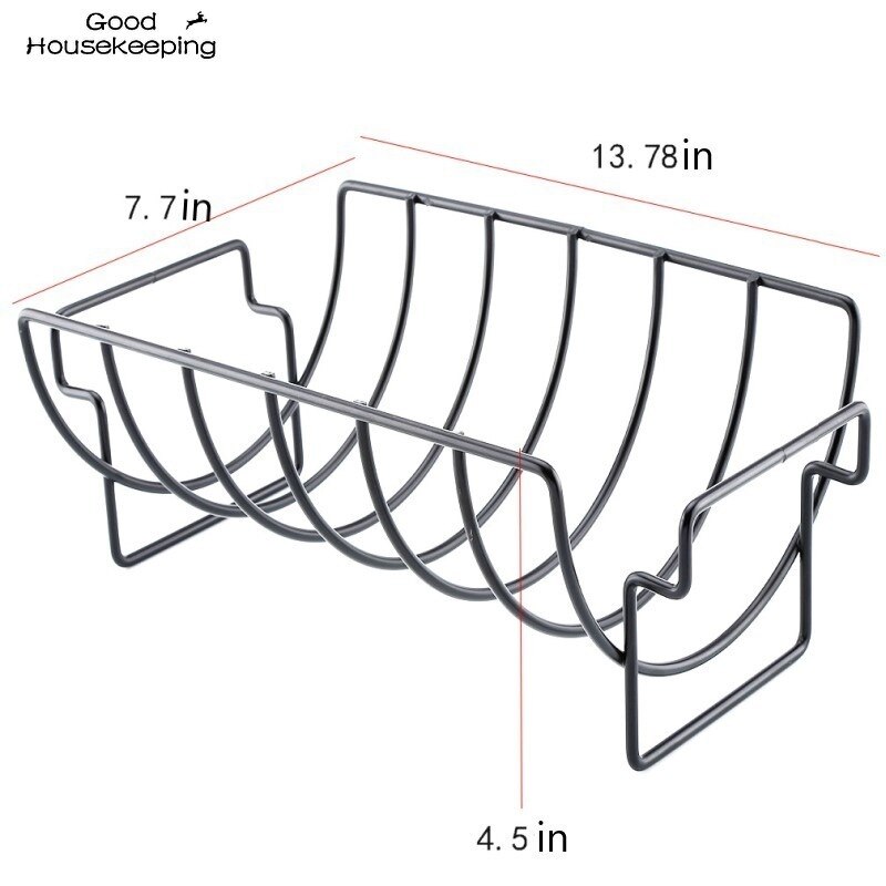 Non-stick Rib Plank Stand Barbecue Rib En Gebraden Rack Rvs Grillen Bbq Kip Rundvlees Ribben Rack Grillen mand