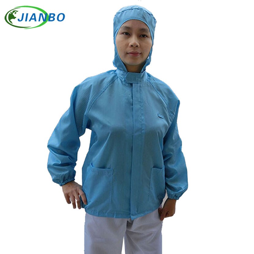 Beschermende Overalls Kleding Veiligheid Anti Statische Capuchon Voedsel Cleanroom Workshop Mens ESD Stofdicht Werkkleding