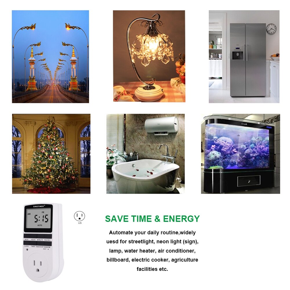 Electronic Digital Timer Switch EU AU UK Plug Kitchen Time Control Outlet 230V 240V 7 Day 12/24 Hour Programmable Timing Socket