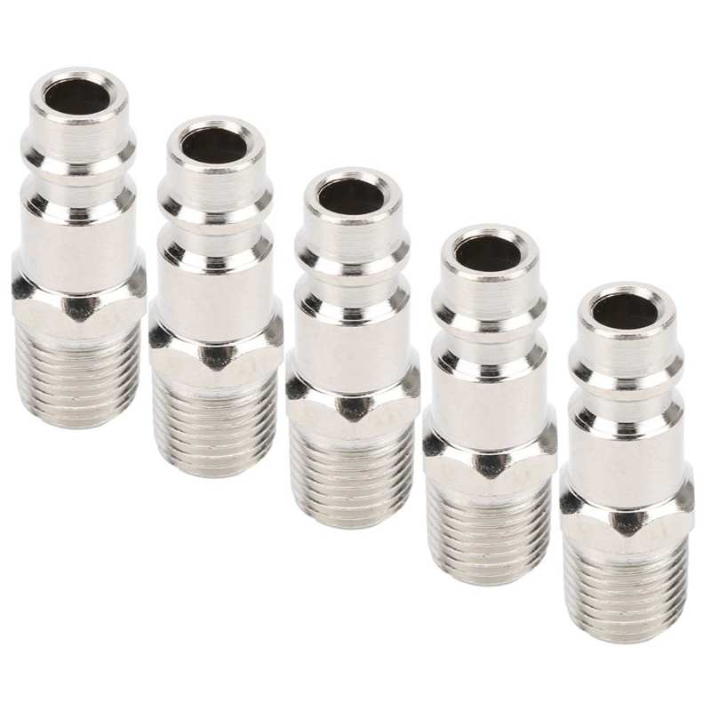 Pneumatic Tool Plug Kit 5Pcs Pneumatic Tool Connector European Style Plug Industrial Air Fitting Compressor Accessories