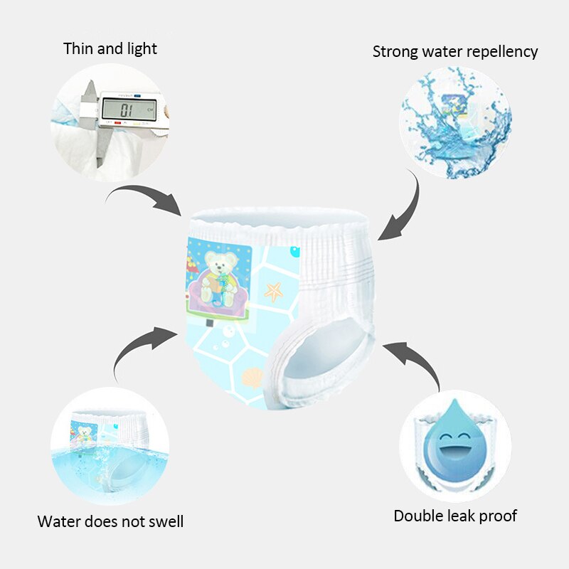 1PCS Baby Learning To Swim Baby Disposable Diapers Baby Waterproof Pull-ups Swimming Pool Dedicated