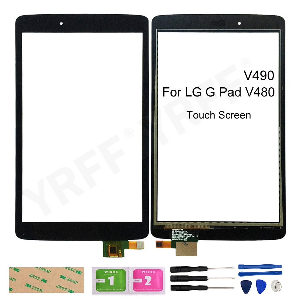 8.0'' Screen Touch For LG G Pad V480 V490 Touch Screen Digitizer Sensor Glass Panel Replacement Parts
