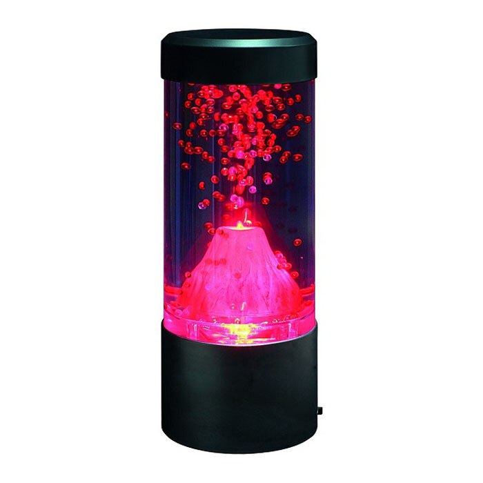 Mini acuario Artificial con luz LED para natación, pecera sensorial multicolor con burbujas, caja de peces, novedad de