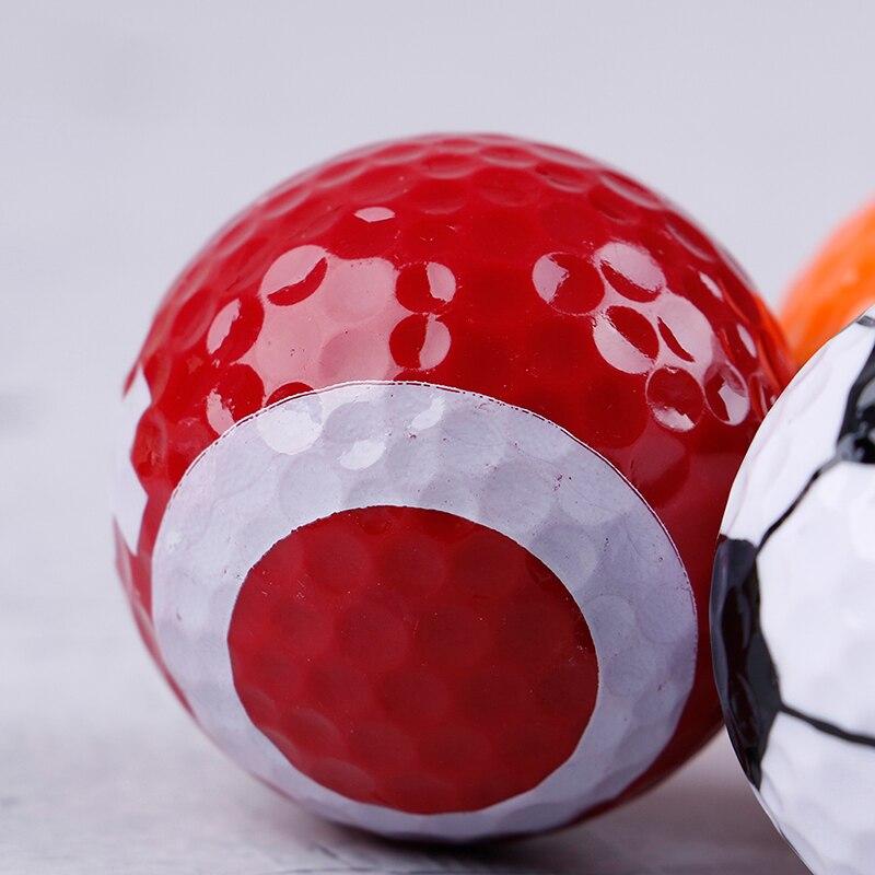 6Pcs Golf Equipment football basketball table Tennis Baseball Golf Balls Novel Double Ball Two Piece Ball