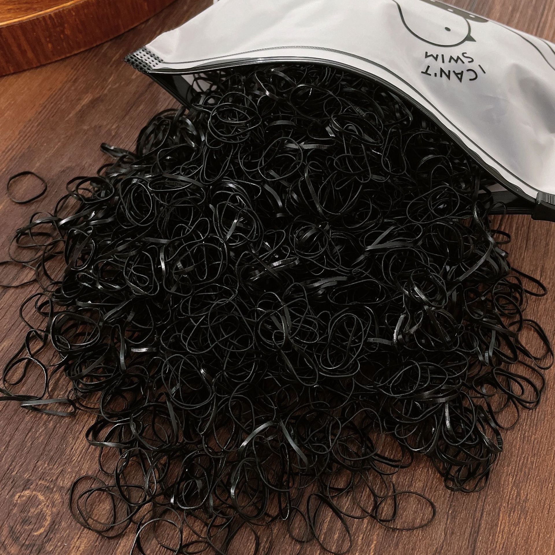 500/Pack Girls Colorful Small Disposable Hair Bands Thicken Elastic Rubber Band Ponytail Holder Hair Accessories: Dark Grey