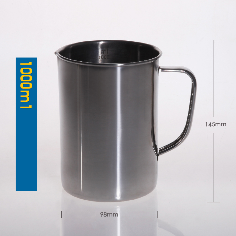 Stainless steel measuring cup with Handle Graduated beaker laboratory equipment or Kitchen tools