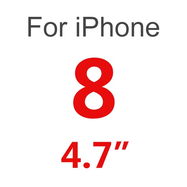Heldeksel herdet glass for iphone 11 pro max skjermbeskytter film for iphone x xr xs max 6 6s 7 8 plus beskyttende se: For iphone 8 / Hvit