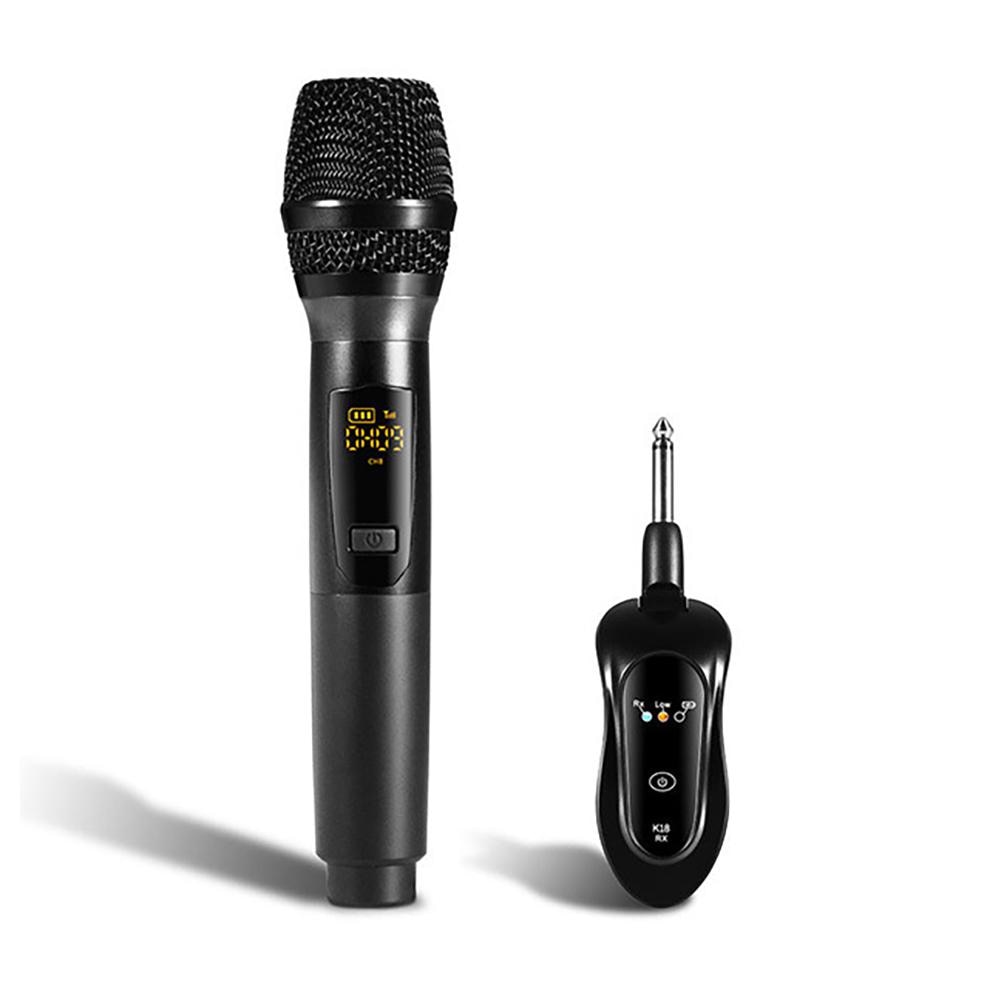 220V K18A Uhf Draadloze Handheld Microfoon Karaoke Ktv Speech Mic Met Usb Ontvanger Draagbare Draadloze Bluetooth Microfoons