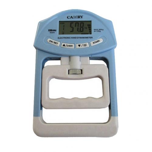 Dinamómetro Digital ajustable de 198lb/90kg con pantalla LCD electrónica y empuñadura manual, medidor de medición de fuerza, captura automática, herramienta de Fitness portátil: Azul