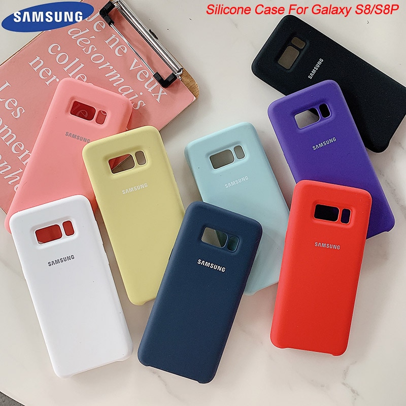 Liquido Originale Custodia in Silicone Soft-Touch di Seta Della Copertura di Protezione per Samsung Galaxy S8/S8 Più