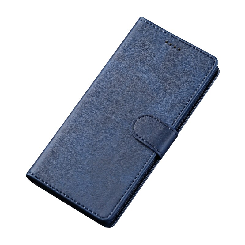 Stand Case Voor Xiaomi Redmi 7 7A Cover Case Magnetische Flip Wallet Luxe Vintage Vlakte Lederen Telefoon Tas Op Xiomi redmi 7 Een Coque: For Redmi 7A / Blue