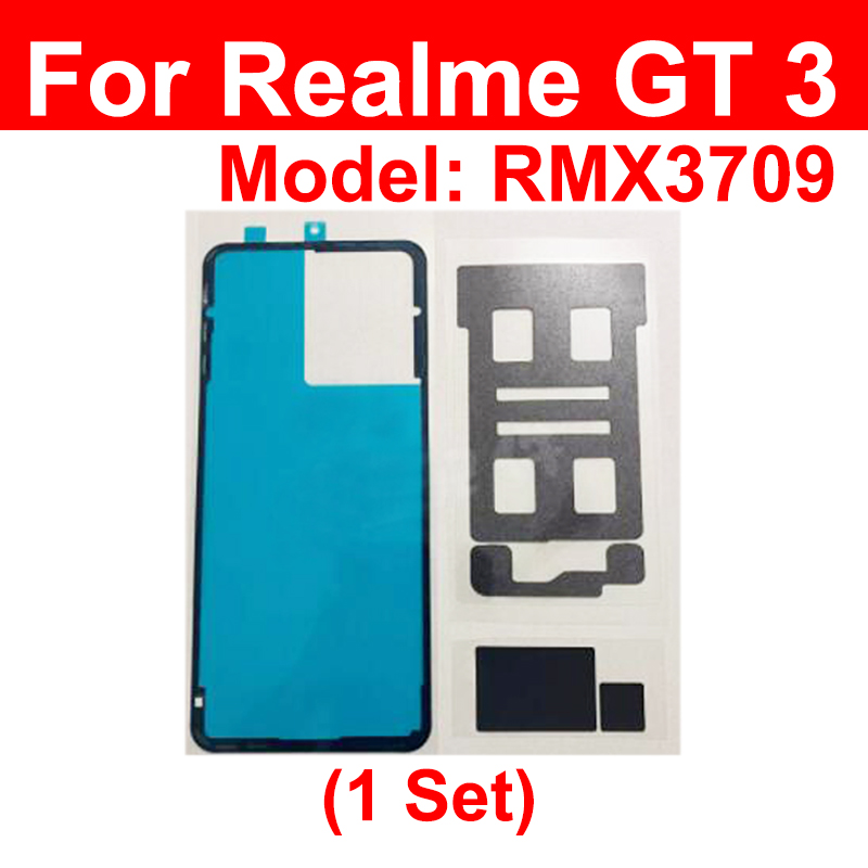 Full Set For Realme GT GT Neo 2 Neo 5 GT3 5G Back Frame Battery Cover Adhesive Camera Sticker Rear Housing Battery Cover Sticker: Rose Gold