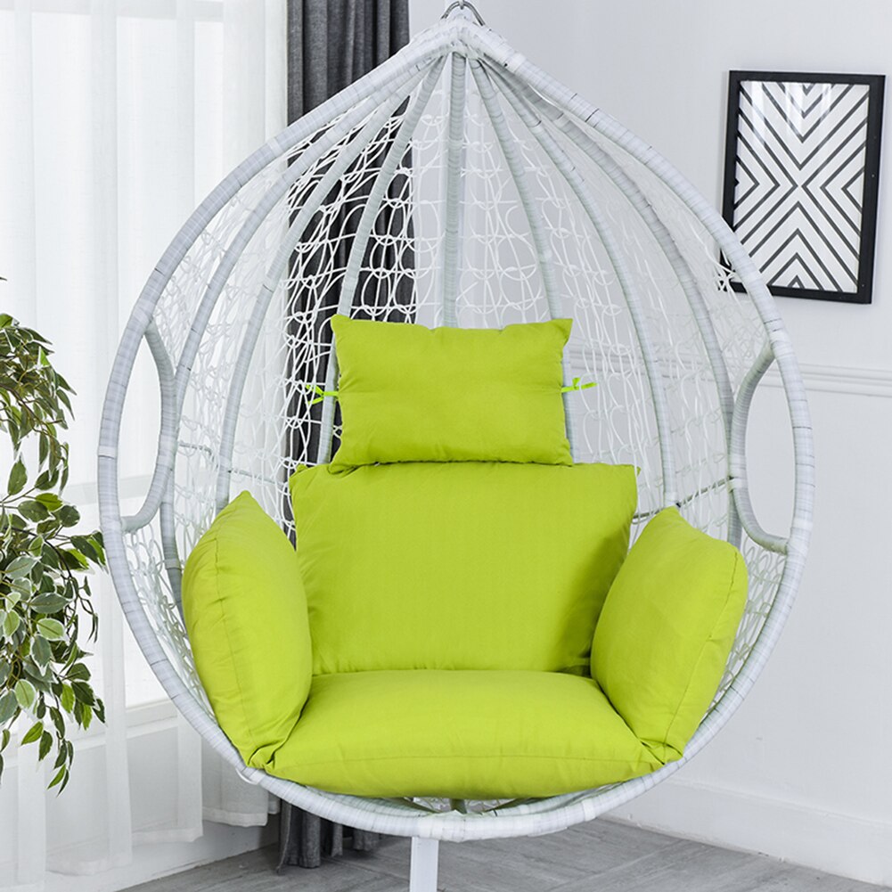 Soft Hanging Egg Chair Cushion Swing Chair Thick Seat Padded Washable Hanging Hammock Chair Cushion Chair Pad: Green