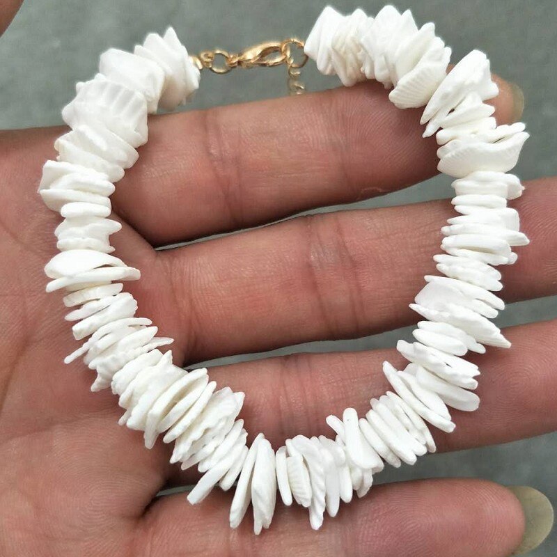 Rainbery White Shell Nugget Irregular Gravel Chips Beads High Grade Women Weddings Oarty Chian Necklace