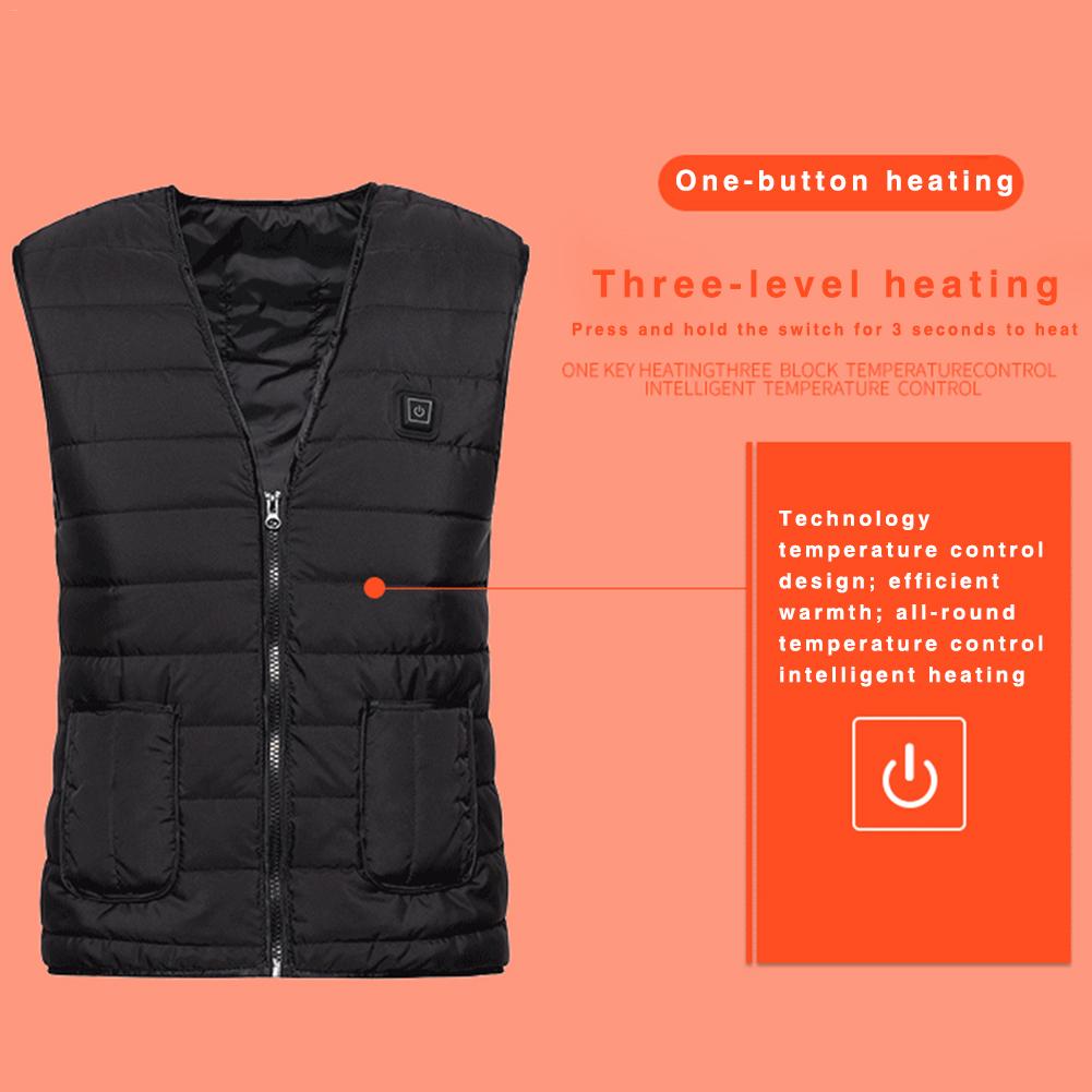 Verwarming Elektrische Vest Usb Opladen Verwarmd Vest Koude-Proof Wasbare Kleding