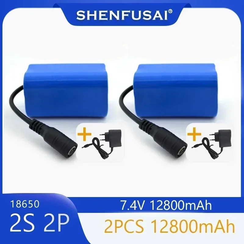 Batería Lipo mejorada, 7,4 V, 12800mah, T188, -5, T888, V007, H18, C18, Fernbedienung, Angeln, Colonia Boote, Ersatzteile: MULTI