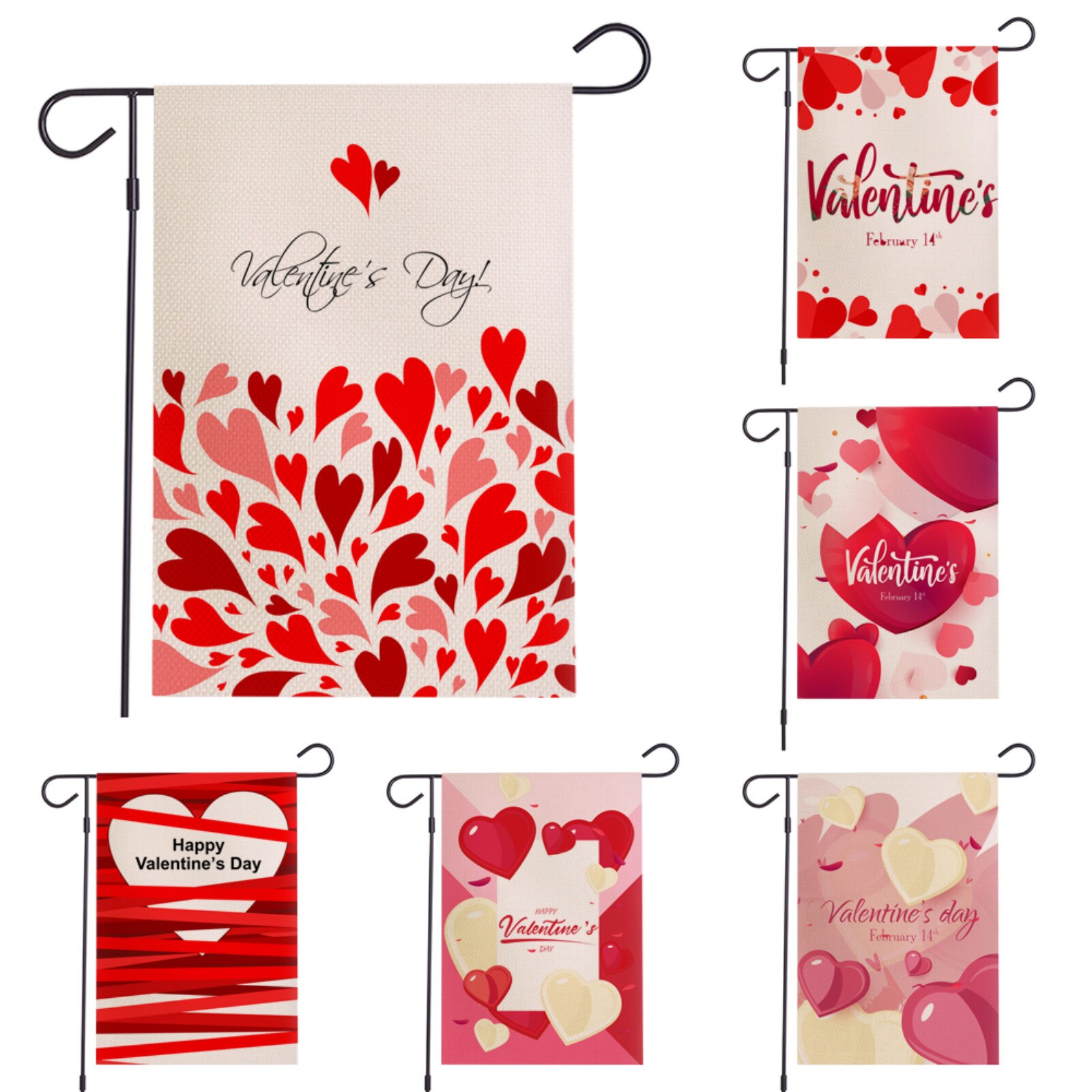 Valentijnsdag Tuin Vlag Straat Road Afdrukken Outdoor Decoratie Vlag Home Woonkamer Slaapkamer Decoratie Tuin Vlag