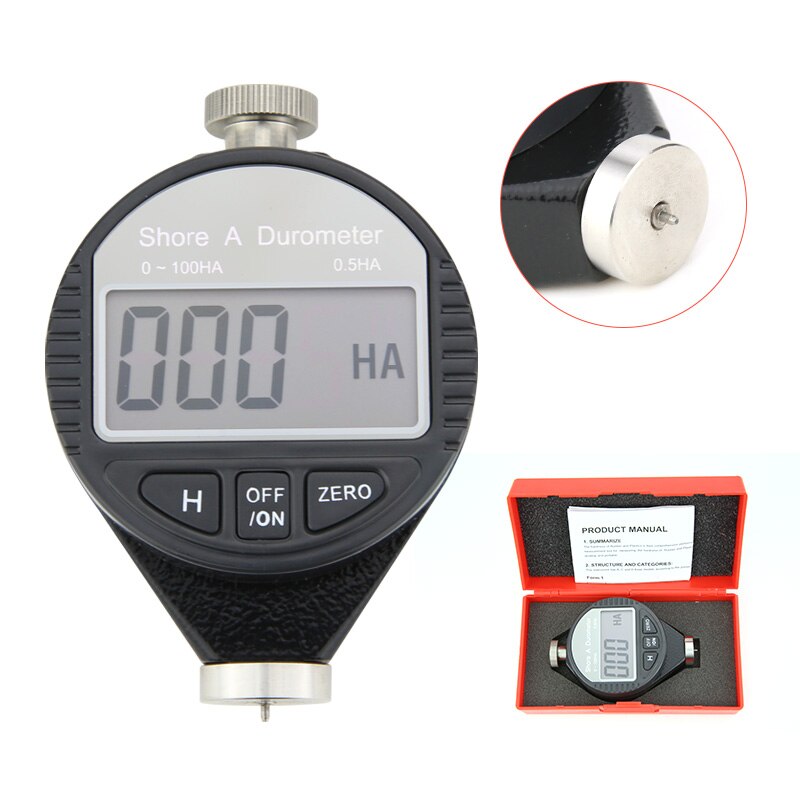 HA/HC/HD Hardness Tester Tire Plastic Rubber Test Tool Digital Shore Durometer LCD Display 0-100HATester Meter paragraph: HA