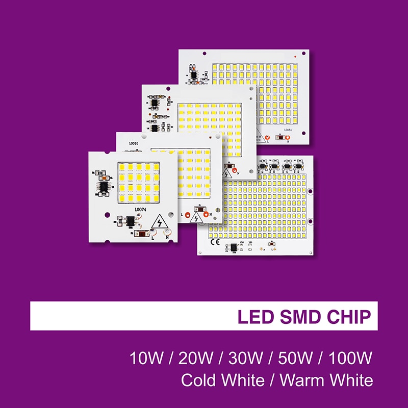 Geen Behoefte Driver Smd Led Lampen Led Smart Ic Ac 220V 10W 20W 30W 50W 100W Voor Diy Schijnwerper Koud Warm Wit Outdoor Verlichting