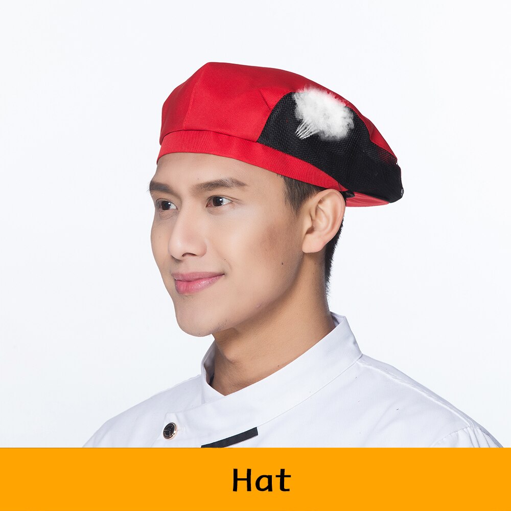 Unisex Chef Hat Food Service Cap Breathable Mesh Cap Restaurant Kitchen Coffee Shop Bar Hotel Baking Waiter Work Hat