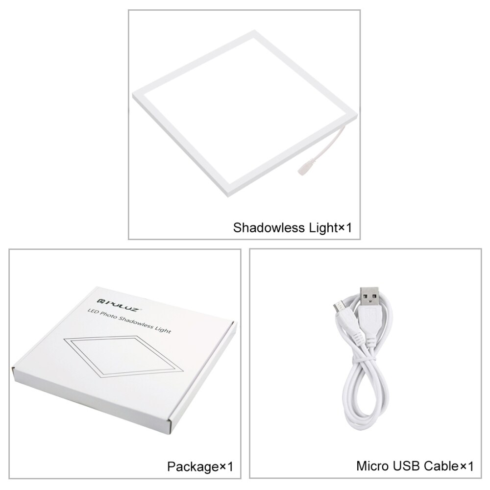 PULUZ Mini 22.5 LED Photography Shadowless Bottom Light Lamp Panel Pad +2LED Panels 20CM lightbox Photo Studio Shooting Tent Box: Only Shadowless Lamp