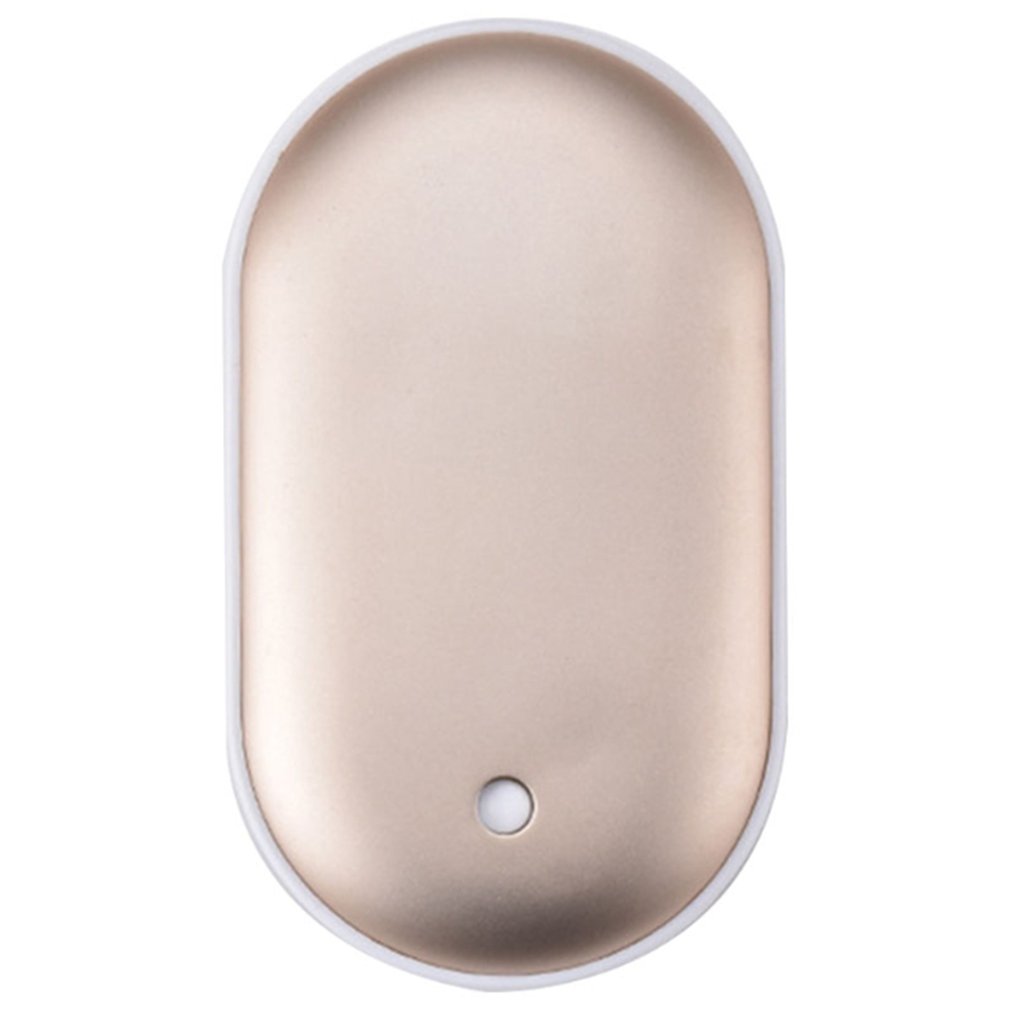mini scaldamani invernale scaldamani potenza mobile USB ricaricabile scaldino portatile riscaldatore tasca scaldino elettrico per cartoni animati: champagne oro