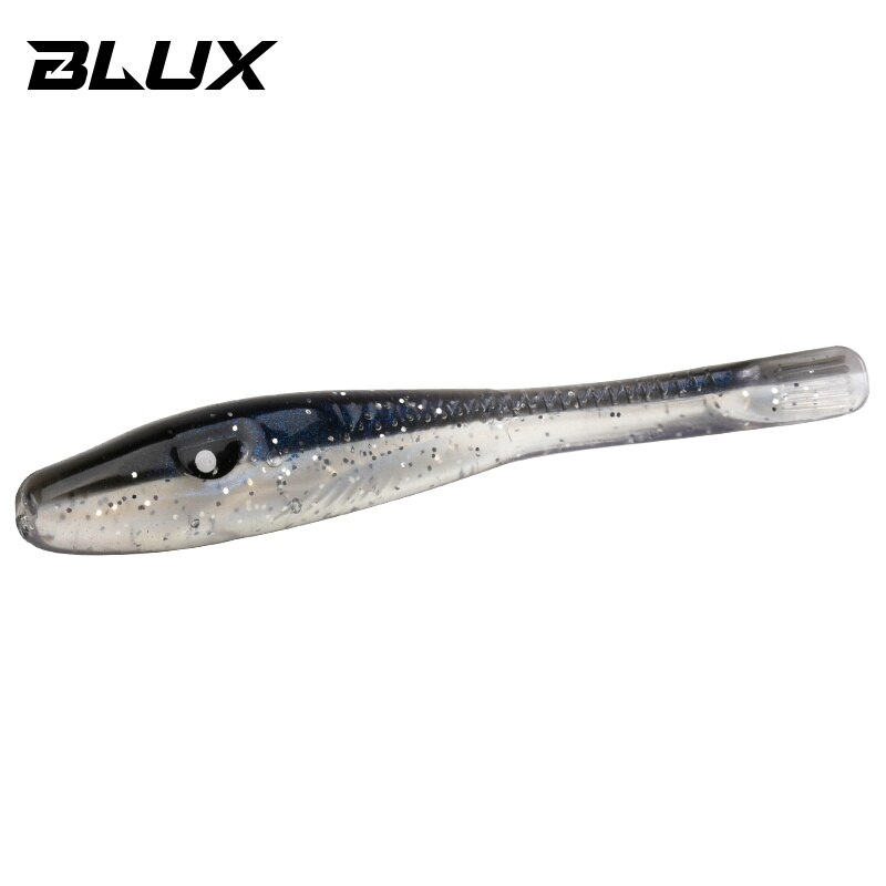 Blux skøre ål 80mm 8 stk / taske blød fiskeri lokke havabbor kunstig lokkemad silikone orm shad nødfisk saltvand bas fiskeri: Farve c