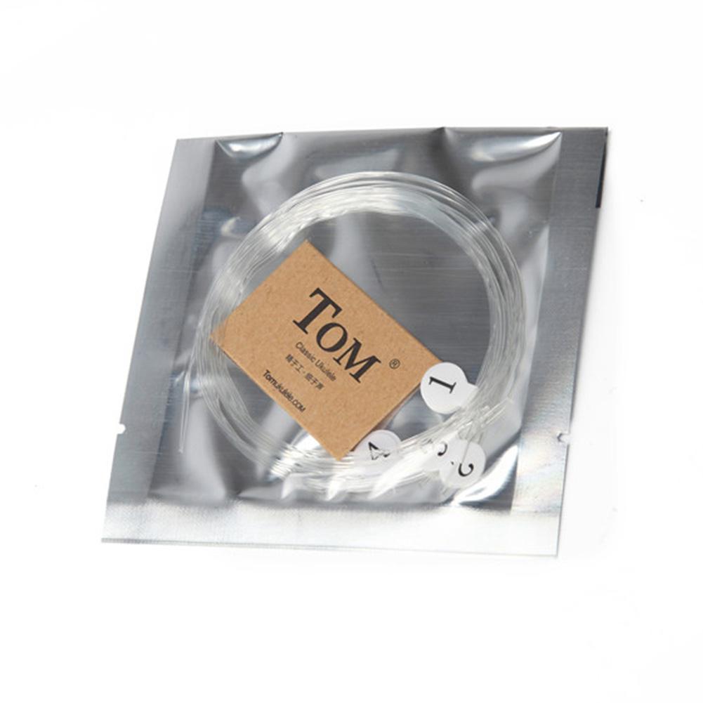 4Pcs Polymer Strings Ukulele Strings Transparante Carbon Akkoord Ukulele Snaren Muziekinstrument Vervanging Deel Accessoires