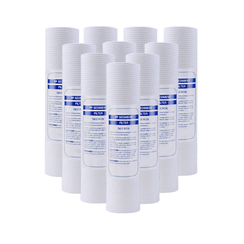 Juego de 10 cartuchos de repuesto para filtro de agua de sedimentos, cartucho de filtro de algodón PP, Material de polipropileno