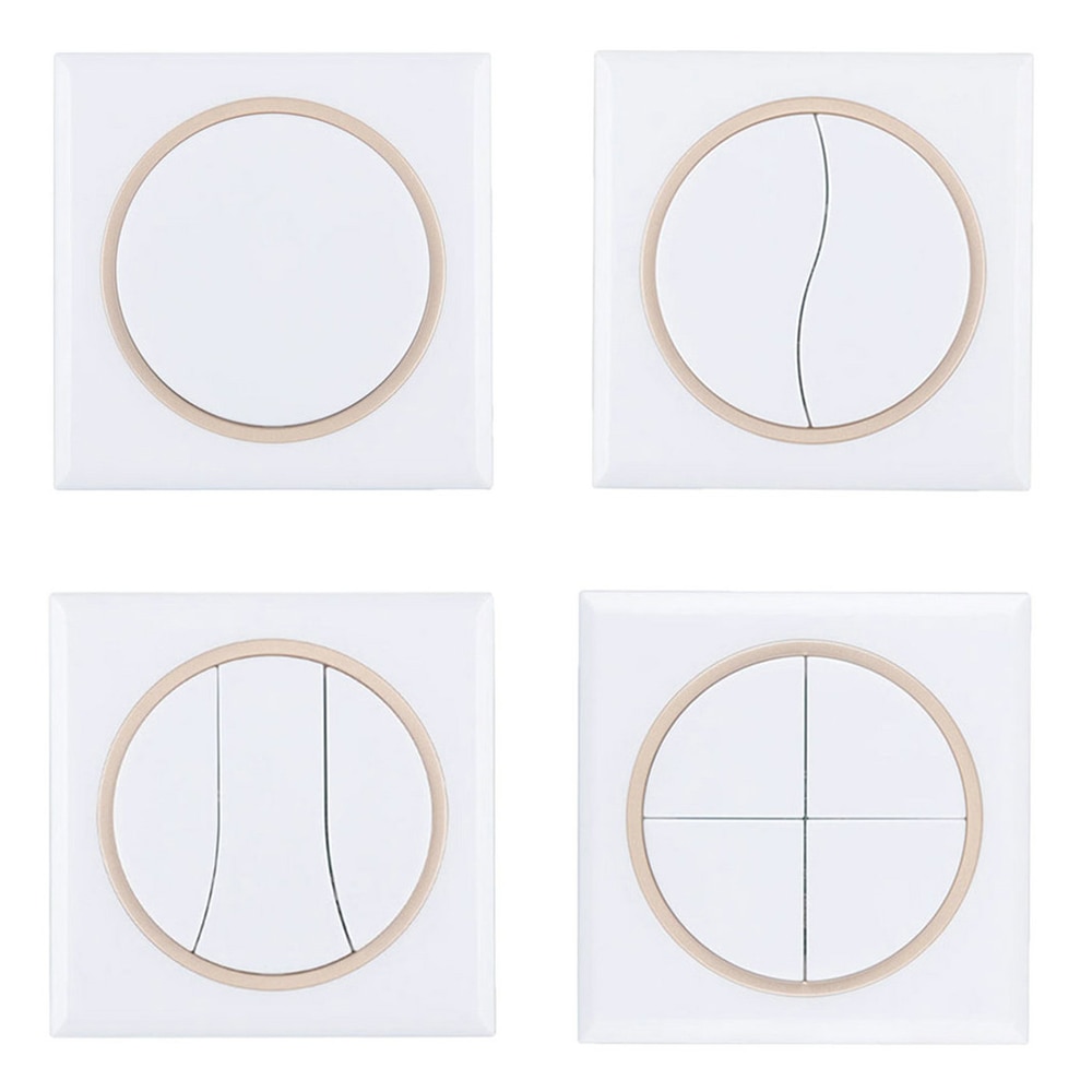 86 Wall Panel Remote Transmitter 1 2 3 4 Button Sticky RF TX Smart Home Room Living Room Bedroom Wireless Remote Control