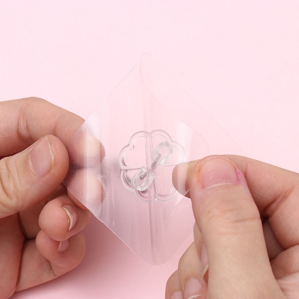Ganchos transparentes para puerta y pared, colgadores autoadhesivos fuertes, soporte de cocina para el hogar, ventosa de carga pesada, multiusos, 6 piezas