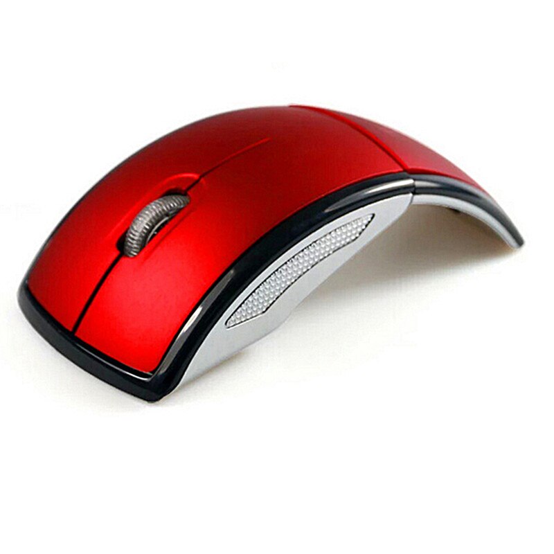 2.4G Wireless Mouse Foldable USB Receiver Folding Optical Mouse/Mice Wireless Computer For PC Laptop Win7/8/10/XP/Vista: Red