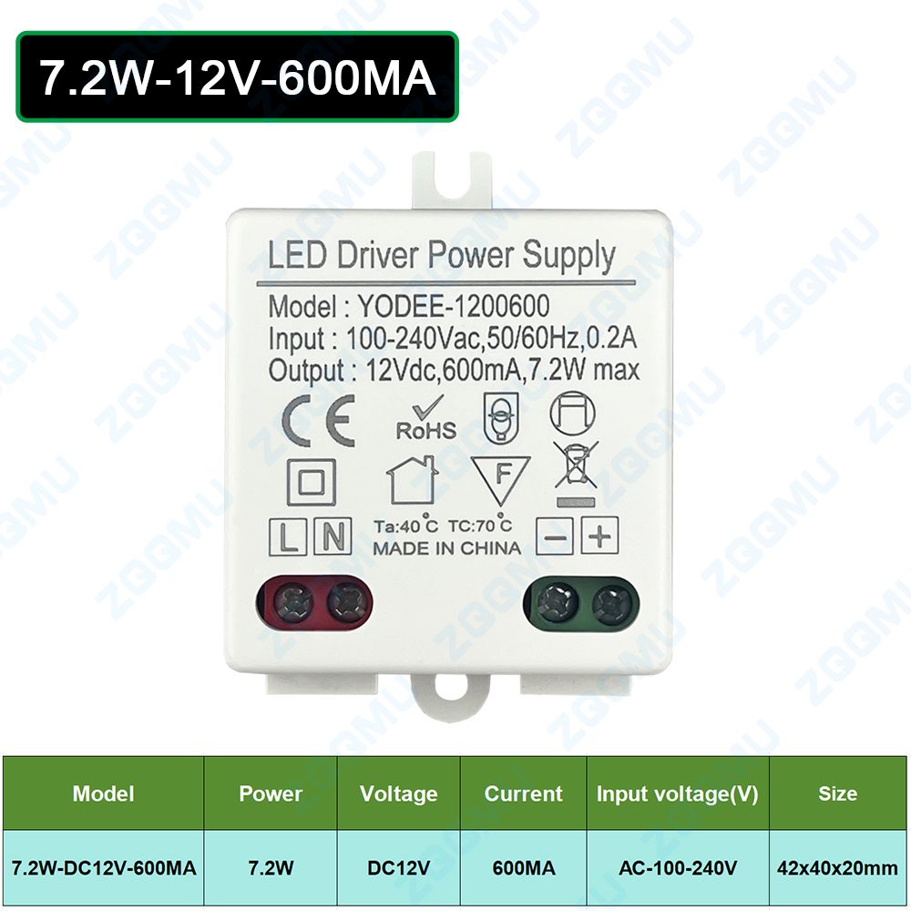 DC12V 24V 3W 6W 10W 12W LED Power Supply Driver Lighting Transformers for LED Strip Lights Power Supply Adapter: Emerald Green / 380V