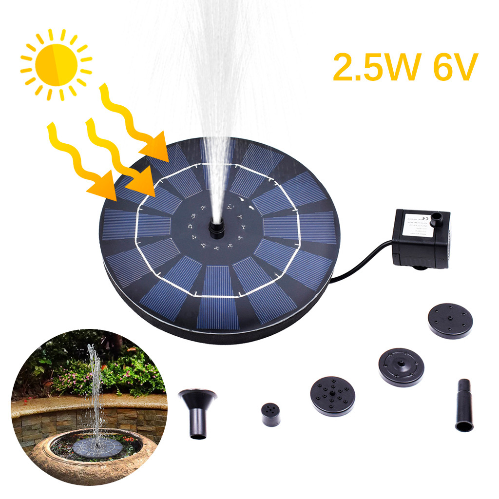 Solar Pomp 2.0W Vrijstaande Floating Solar Vogel Bad Water Pompen Voor Tuin Decoratie Voor Vijver & Rotstuin Tuin levert # S: Default Title