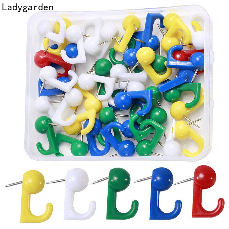 200PCS Color Pins Pushpin Hook Nail Positioning Pin Safety Pin Clothing Positioning Pin Safety Pin DIY Locating Pins with Box