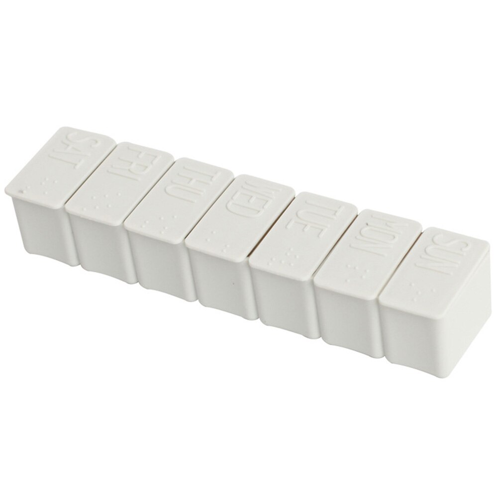14/7 Grids 7 Dagen Wekelijkse Pillendoosje Geneeskunde Tablet Dispenser Organizer Pillendoosje Splitters Pill Organizer Container: Grey