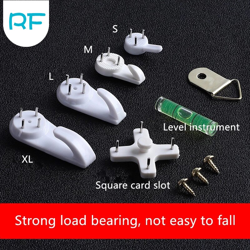 20pcs White Painting Photo Frame Hook Plastic Invisible Wall Hooks Mount Photo Picture Nail Hook Hanger Mirror Hanging Hangers