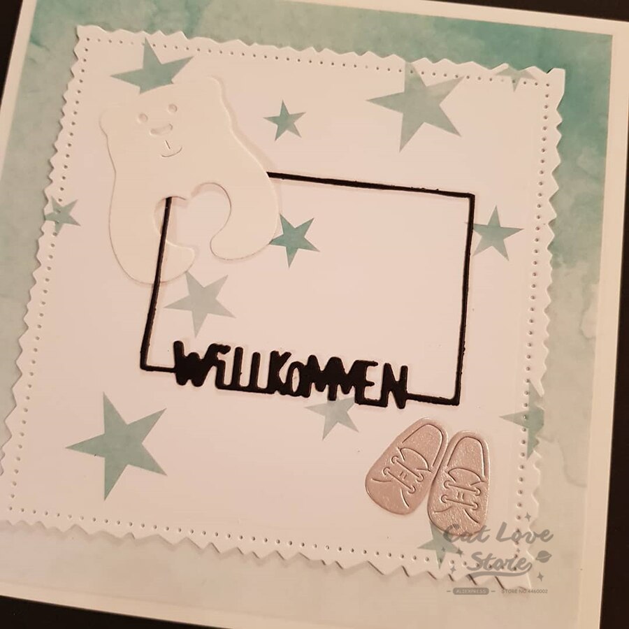 Babyramme metal skærematricer scrapbog stencil udstansning kort fremstilling diy dekorative håndværk prægeforme til