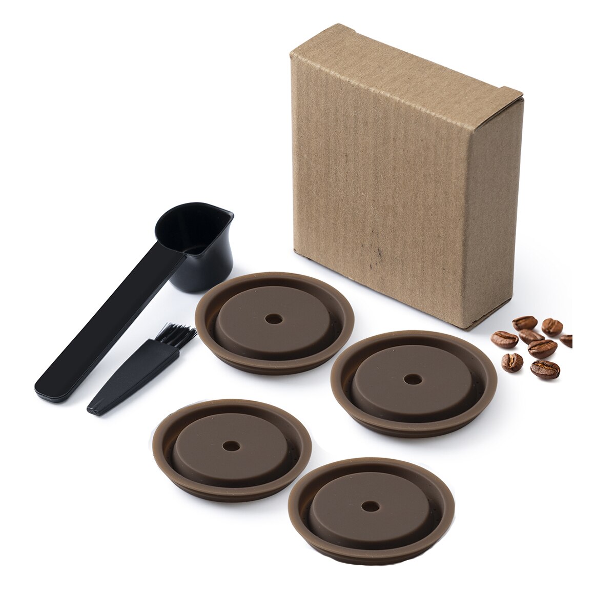 Plateau de capsules de café réutilisables, peut remplacer les capsules Nespresso Vertuo et VertuoLine et compatible avec les capsules originales: 4Caps