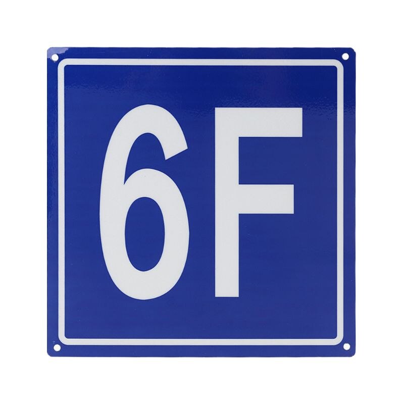 7.8 Inch Floor Nummer Borden Aluminium Building Floor Borden Voor 1F Om 10F Voor School Kantoor Huis Appartement Huis Hotel: 6
