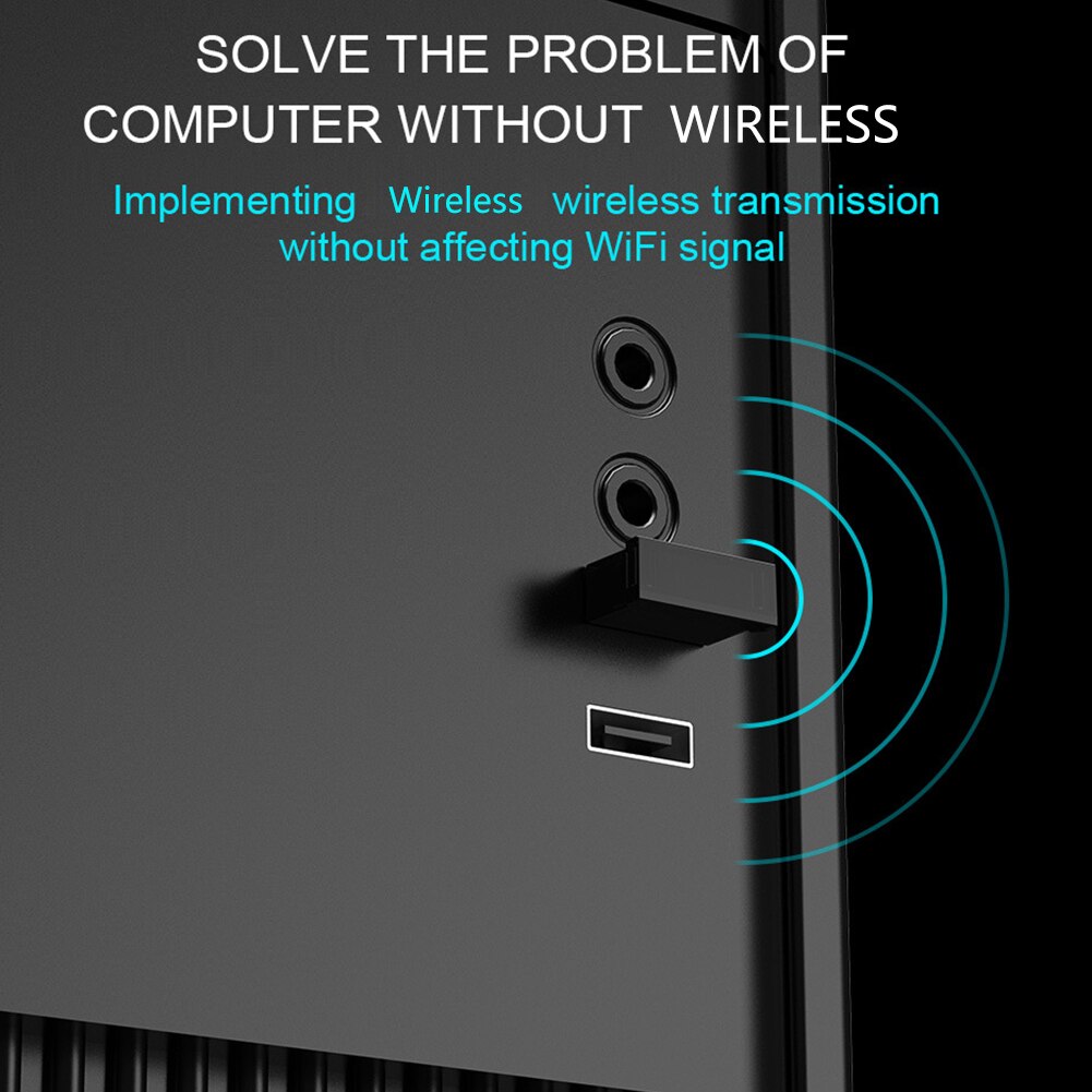 USB Bluetooth Adapter for PC Windows 10 8 Bluetooth 5.0 Dongle Receiver for Laptop Computer Mouse Keyboard Headset Printer