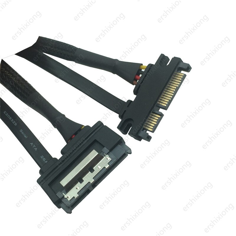SATA 22 Pin Male To Female Sata Extension Cable SATA 3 III 22 Pin Male to Female 7+15 Pin SATA Data Power Combo Extension Cable