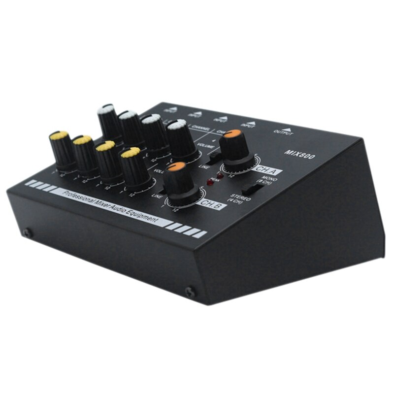 4 / 8-Channel Mini Mixer 4-Channel Line Mixer Reverb o Mixer EU plug