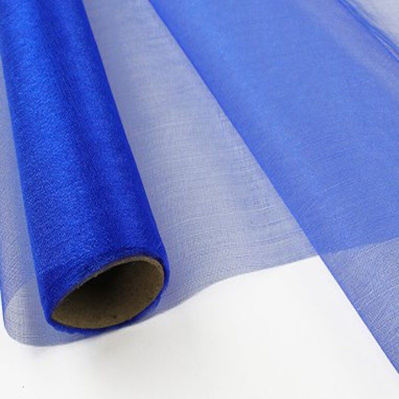 5 meter 500 x 65cm doorschijnende kristallen organza tule rol stof voor bruiloft feest huisdecoratie jaar decoratie doe-het-zelf naaien