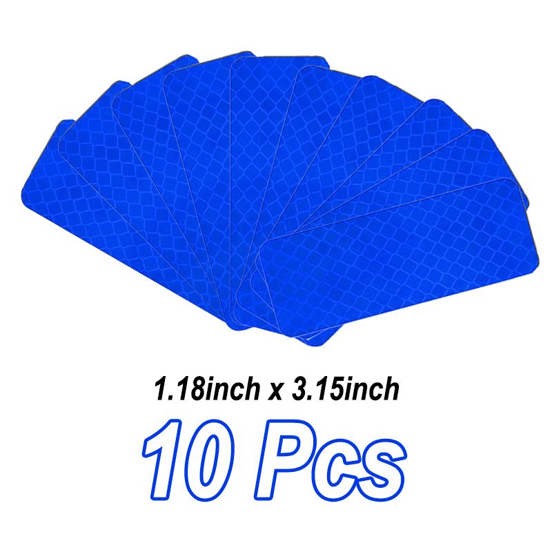 Safety Reflector Sticker Colorful Night Reflective Strips for Reflective Stickers for Helmet Bike Reflectors: black