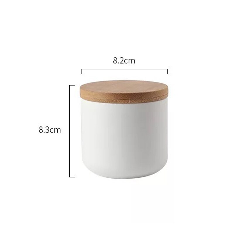 nordisch Keramik Luftdichten Dosen Kaffee Tee mit Deckel Haushalt Lebensmittel Lagerung Boxen Gläser Küche Kleine Lagerung Dosen: Weiß-S