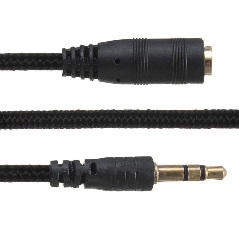 3.5mm Jack TO 3.5mm Jack Female Aux Cable With Volume Control Earphone Headphone Speaker Extension Audio Cable Adapter Wire Cord